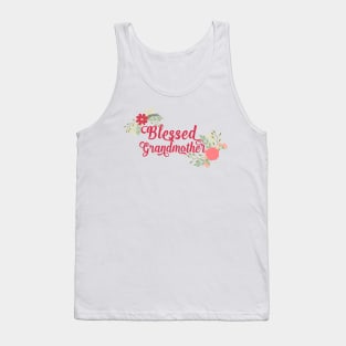 Blessed Grandmother Floral Christian Grandma Art Tank Top